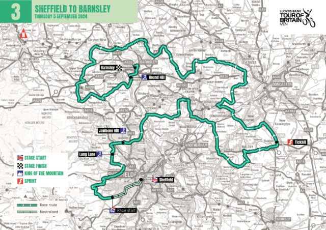 South Yorkshire route confirmed for LLoyds Bank Tour of Britain Men